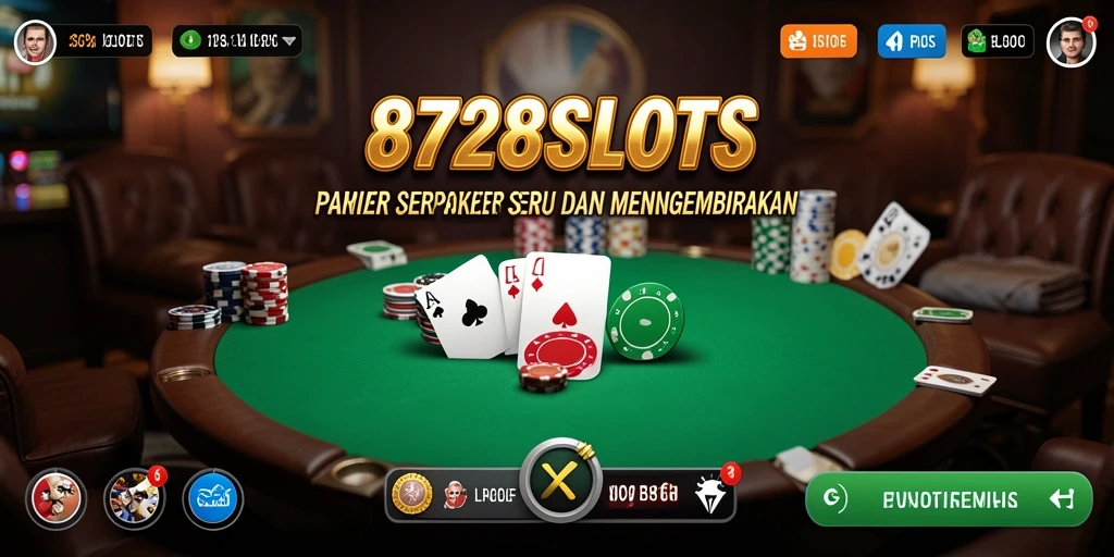 Tangkapan layar utama 8728SLOTS menunjukkan suasana gameplay Poker yang mendebarkan.