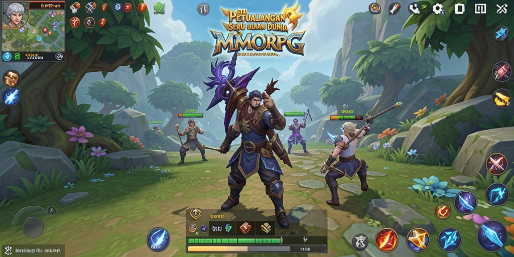 Tangkapan layar dari gameplay 8II yang menampilkan pertarungan seru di dunia MMORPG.