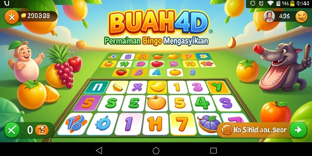 Screenshot gameplay Bingo BUAH4D yang menarik dan seru.
