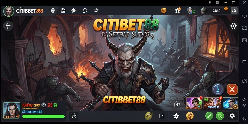 Screenshot gameplay CITIBET88 dengan momen menegangkan dan kengerian.