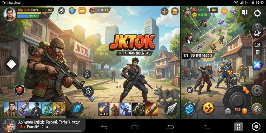 Tampilan antarmuka utama aplikasi JKTOK yang memudahkan navigasi.