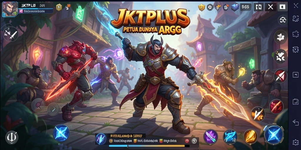 Screenshot menunjukkan aksi gameplay menarik di JKTPLUS.