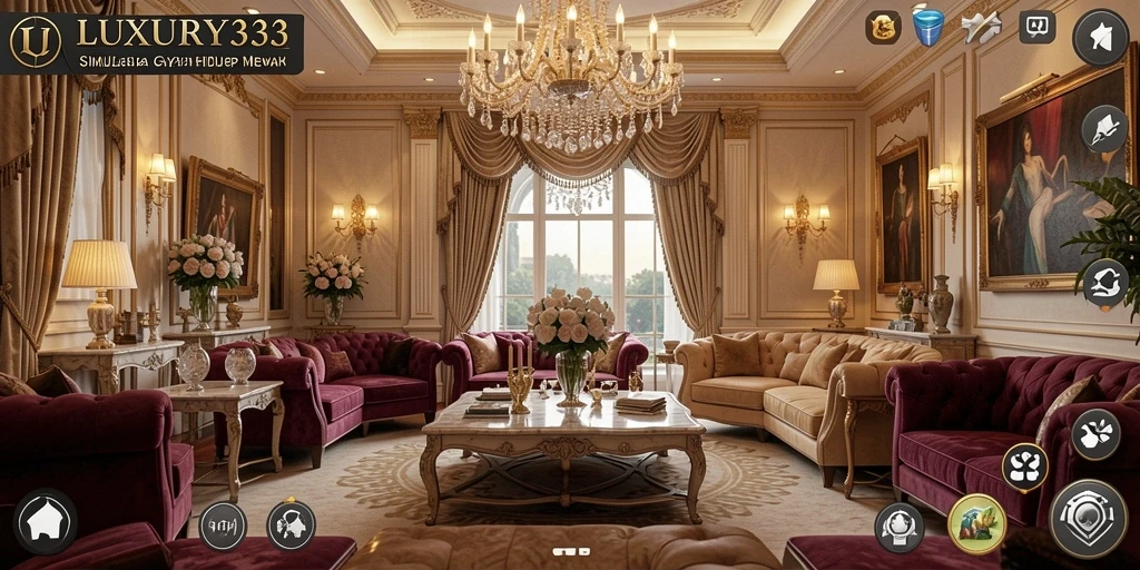 Tangkapan layar menunjukkan gameplay LUXURY333 yang menawan.