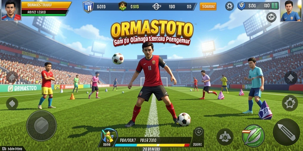 Screenshot gameplay seru dalam game olahraga ORMASTOTO.