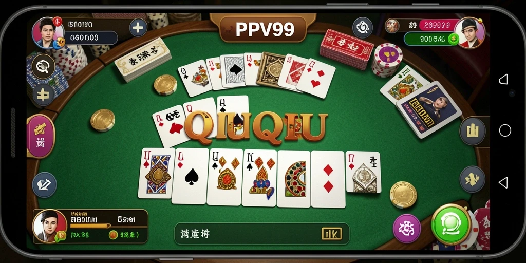 Tampilan gameplay PPV99 dengan suasana QiuQiu yang seru.
