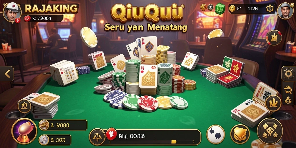 Screenshot RAJAKING menampilkan gameplay seru QiuQiu