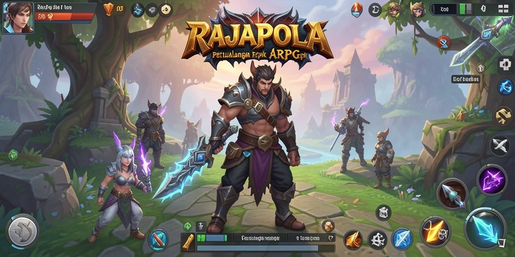 Tangkapan layar mendebarkan dari gameplay seru ARPG RAJAPOLA.
