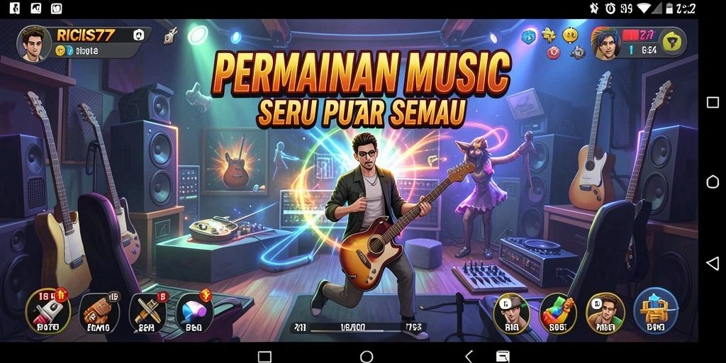 Tampilan gameplay seru dengan musik interaktif di RICIS77.