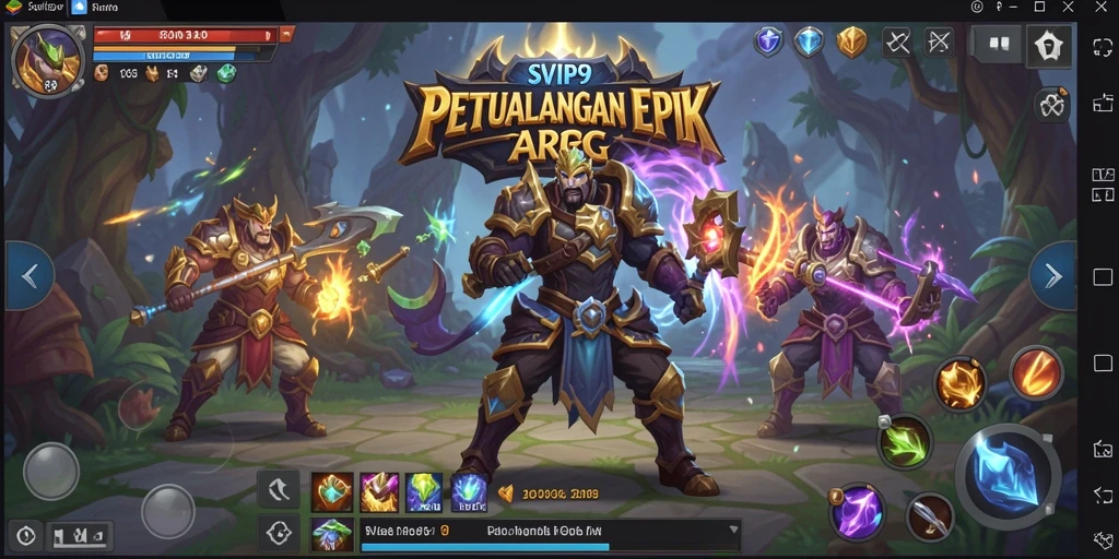 Gameplay seru dalam SVIP9 dengan pertarungan mendebarkan dan eksplorasi dunia fantastis.