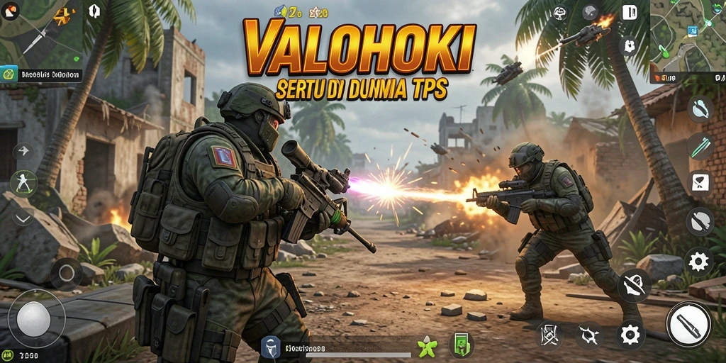 Tampilan gameplay seru VALOHOKI yang penuh aksi.